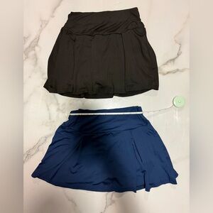 SHEIN Black and Navy Mini Skorts Set